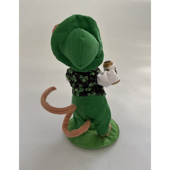 Annalee Irish Doll St Patrick 's Day Holding Beer Stein Mouse Collectible 7" - Picture 3 of 8